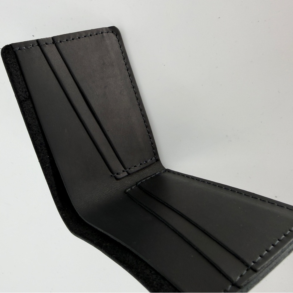 Portland Leather Goods Black Leather Bifold Wallet